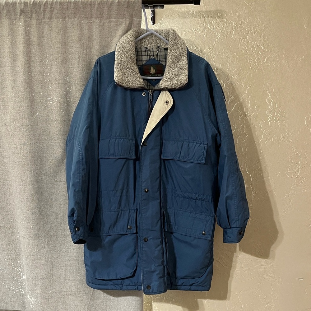 High Sierra Blue Jacket with Gray Collar